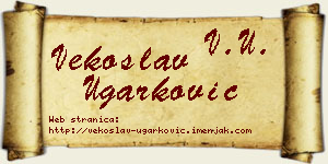 Vekoslav Ugarković vizit kartica